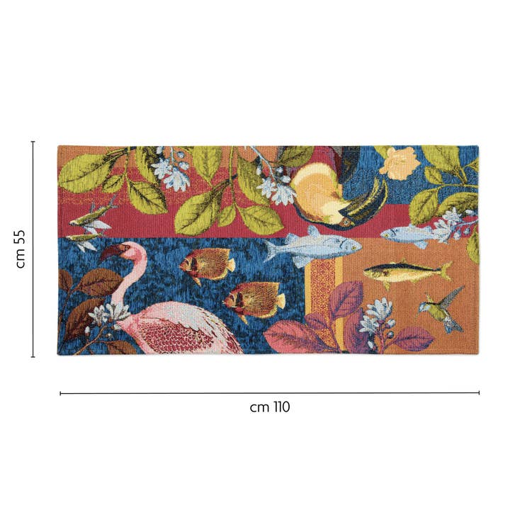 Bergamaschi & Vimercati S.p.a. - Wholesale Runner Rug - Floor Runner “Rhapsody” – 55x110 cm, Tropical Design