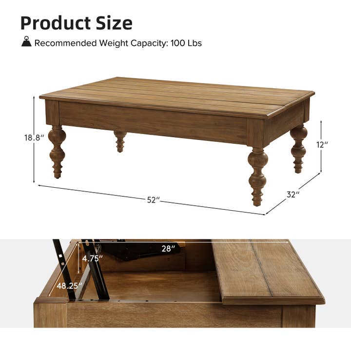 Karat Home - Wholesale Coffee Table - Angelica Lift Top Coffee Table