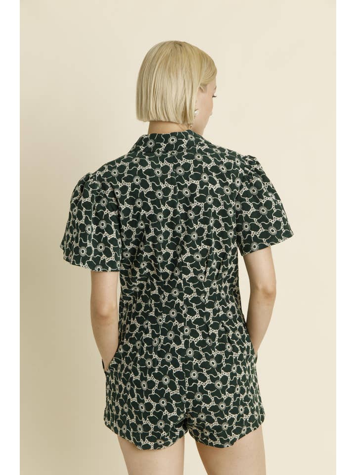 Aureum - Wholesale Romper - Women's - AC1845 - PLEATED TWILL ROMPER