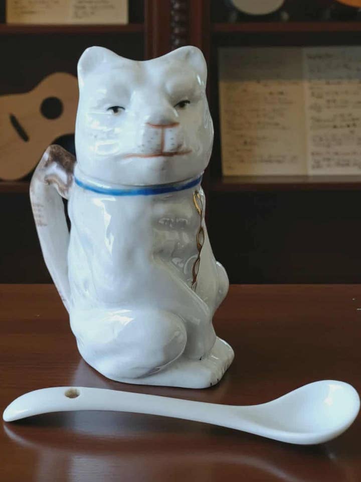 Mostardeiro Urso Art Déco – Cerâmica Branca Revival Vintage por atacado de Art Déco Style