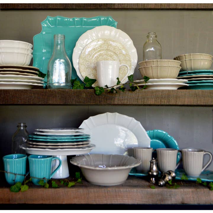 Euro Ceramica Home | ClayBarn - Wholesale Dinner Plate - Chloe Floral Accent Dessert Plates - Crafted in Portugal2