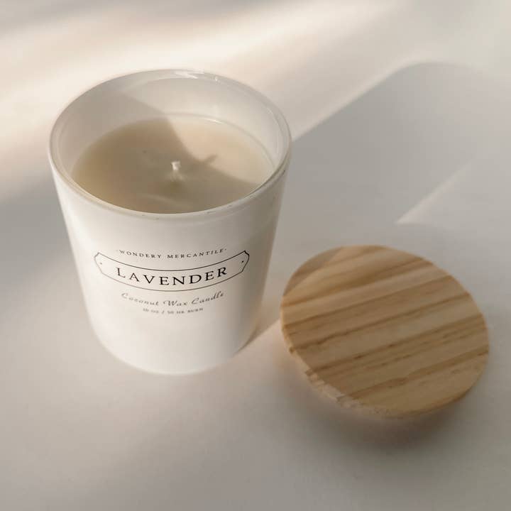 Wondery Mercantile - Wholesale Jar/Filled Candle - Lavender Aromatherapy Spa Candle | Lavender, Eucalyptus4