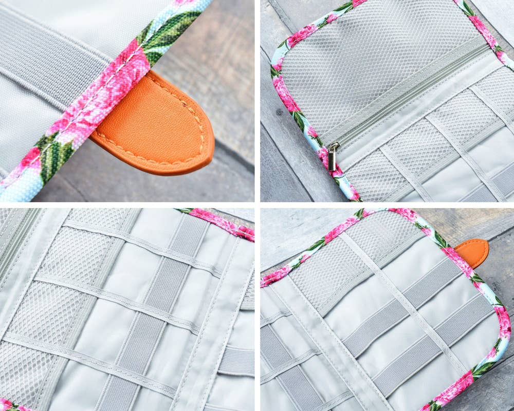 Onyx Outfitters NW - Wholesale Travel Set - Floral Electronics Organizer Travel Bag - Travel Accessories7