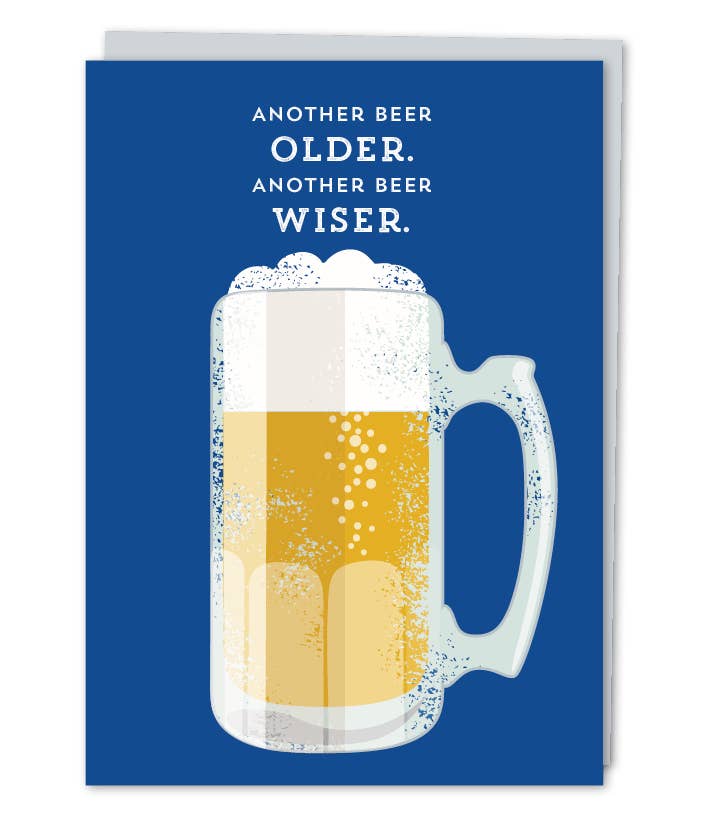 Design With Heart - Wholesale Birthday Card - "Another Beer Older" Birthday Greeting Card1
