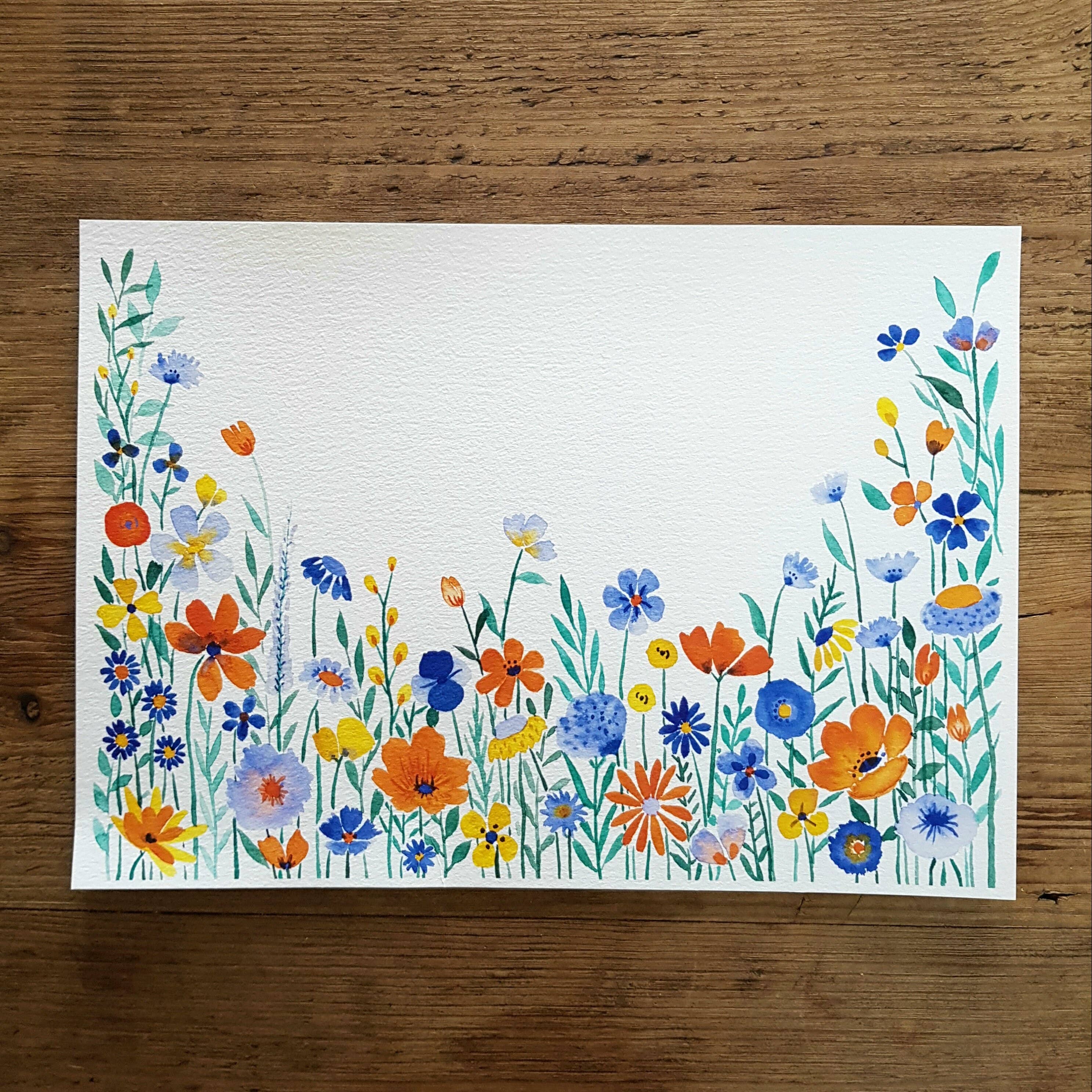 Anna Lau Art - Wholesale Art Print - Turqouise Wonderland: A5 / A4 Watercolour Flower Art Print3