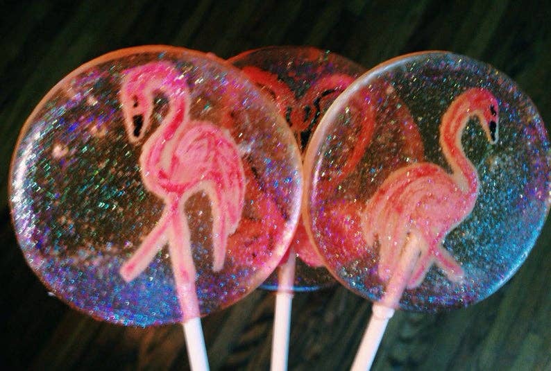 A Secret Forest - Wholesale Lollipop - Fondant Flamingo Lollipops1