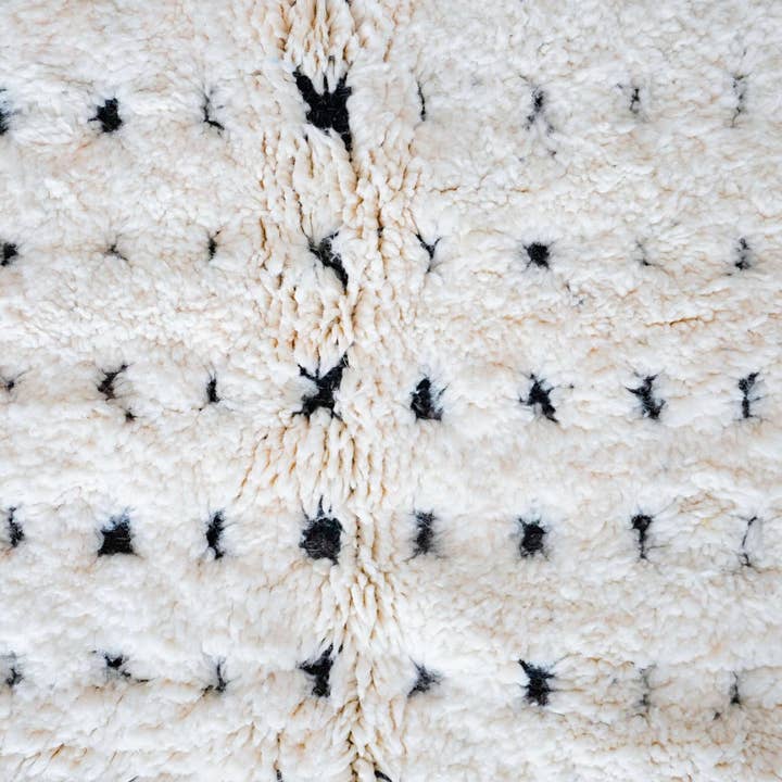 Moroccan Woven Treasures - Wholesale Area Rug - Black and White Checkered Rug, Moroccan Rug, Berber Shag rug