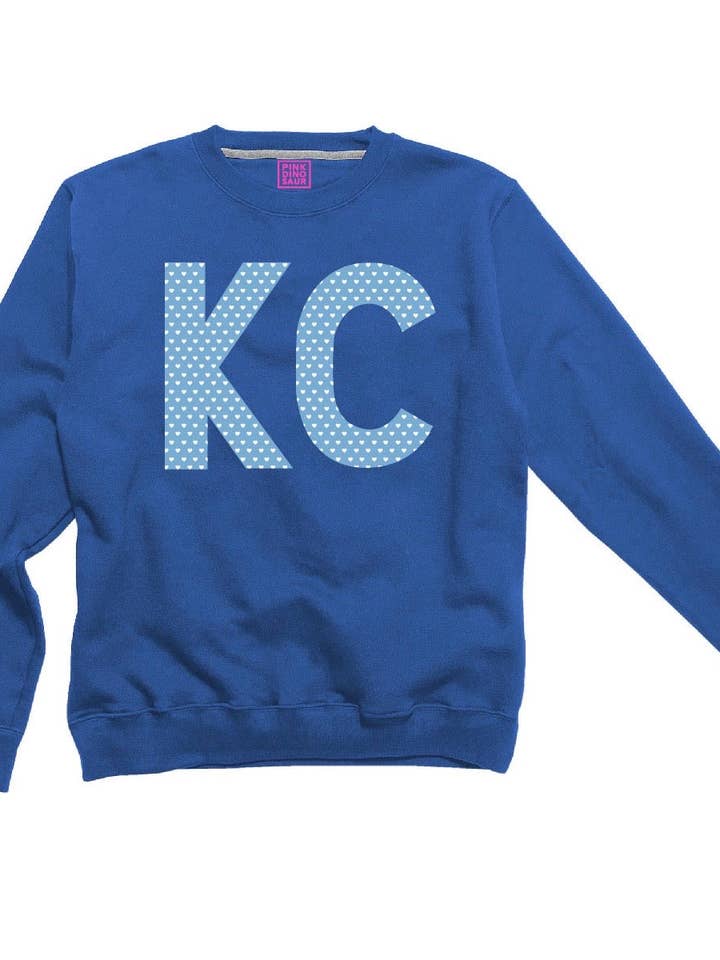 Blå KC Hjärtan Sweatshirtpaket för wholesale av Pink Dinosaur