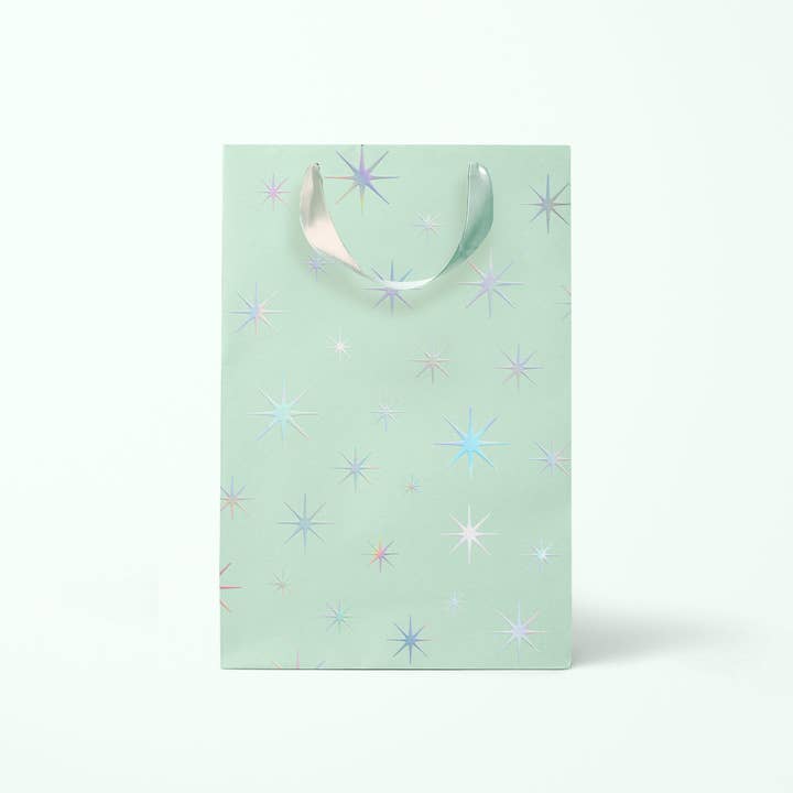 Sunshine Studios - Wholesale Gift Bag - Starburst Gift Bag | Holographic Mint