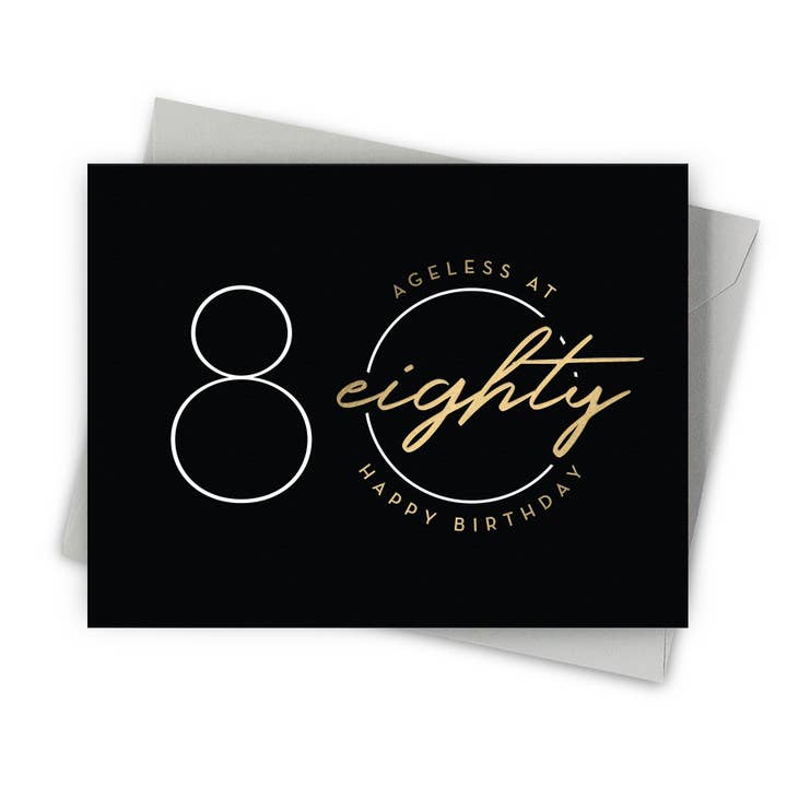 Ageless 80 Birthday Card – Age and Milestone Birthday Card for wholesale by Fine Moments