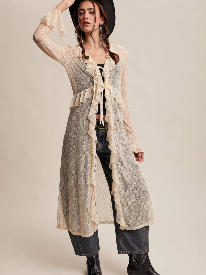 Ren Blonde Flæse Duster LJ0259 for engroshandel hos Listicle