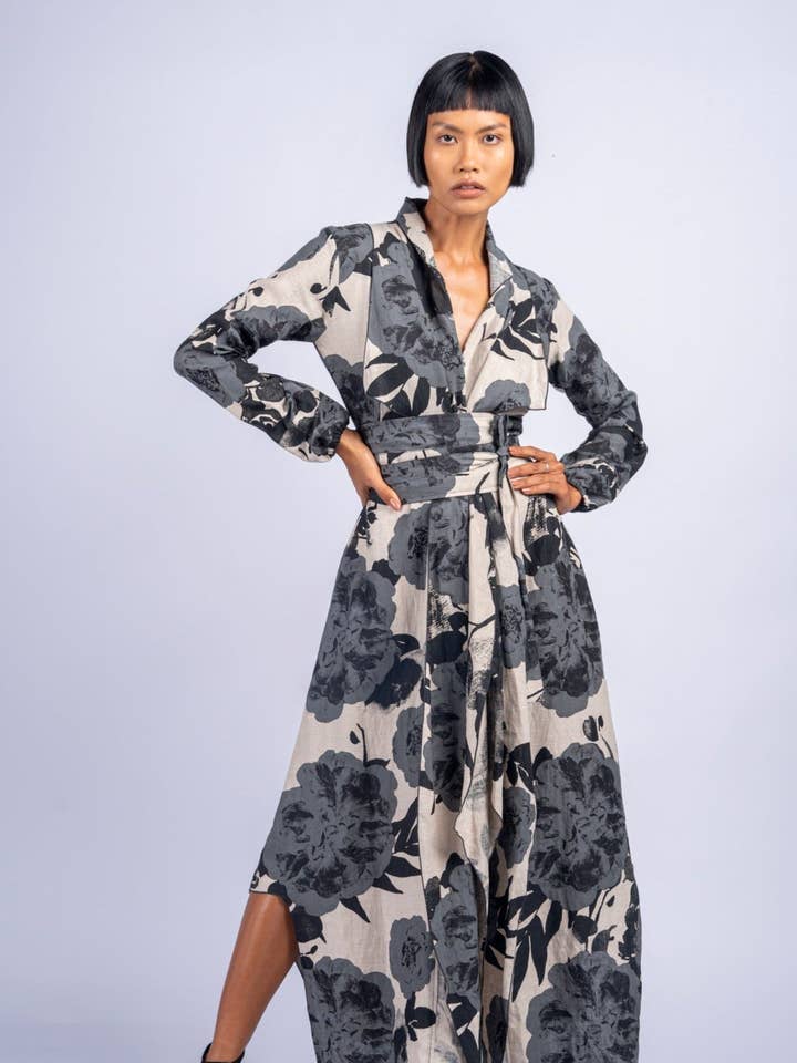 Prince Linen Long Coat for wholesale by Gingersnap Official Bali