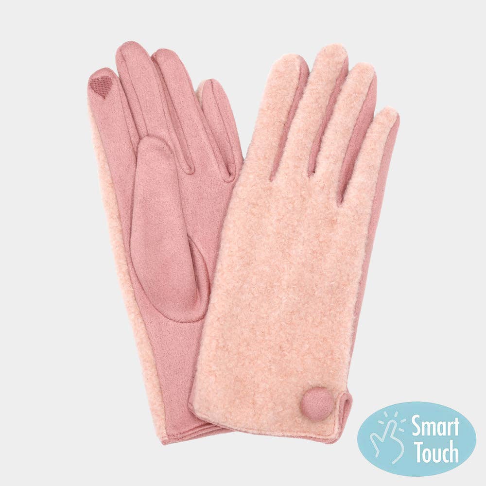 Sensibling Corp. - Wholesale Gloves - Women's - Button Soft Smart Touch Winter Gloves4