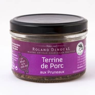 Terrine De Porc Aux Pruneaux 180G pour la vente par Charcuterie Roland Denoual