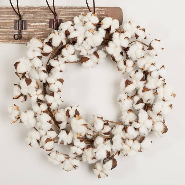 Factory Direct Craft - Wholesale Wreath - 22” Artificial Cotton Wreaths