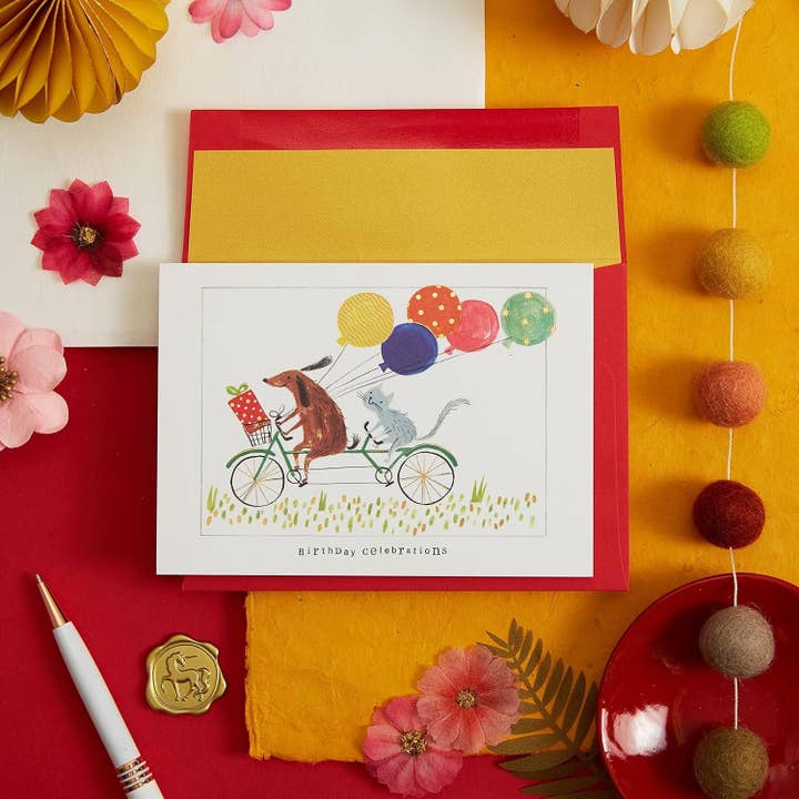 NIQUEA.D - Wholesale Birthday Card - Tandem Bicycle Birthday Card5