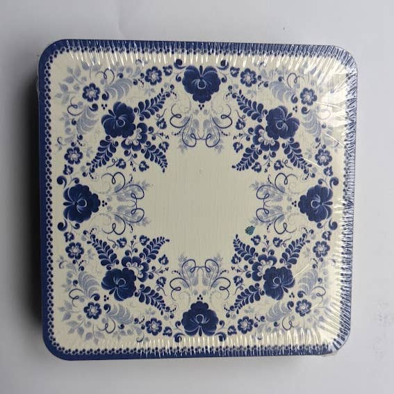 Set di sottobicchieri stampati BLU (6 pezzi) per la vendita all'ingrosso da parte di GSZ corporation DBA Gabriella's Gifts