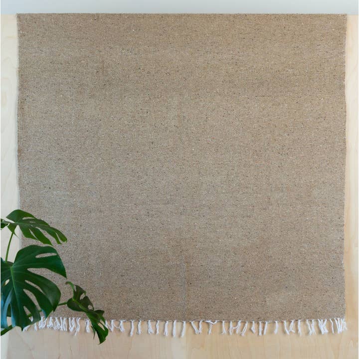 SIDREY - Wholesale Throw Blanket - Solid Woven Color Mexican Blankets - Tan