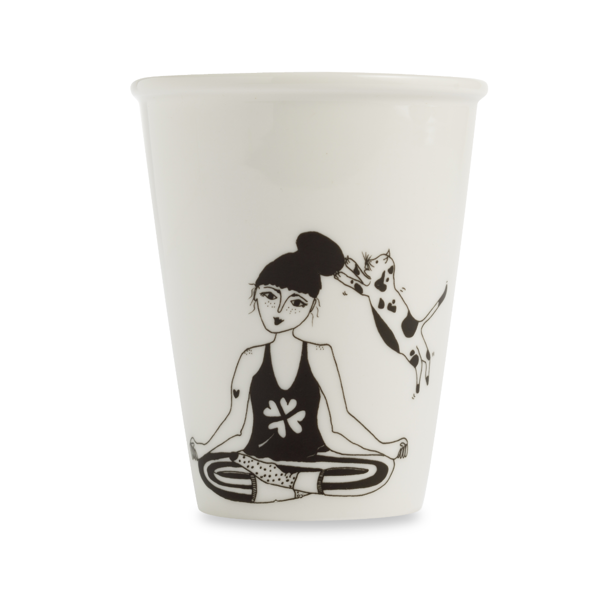 helen b - Wholesale Drinkglas/beker - beker zen with cats2