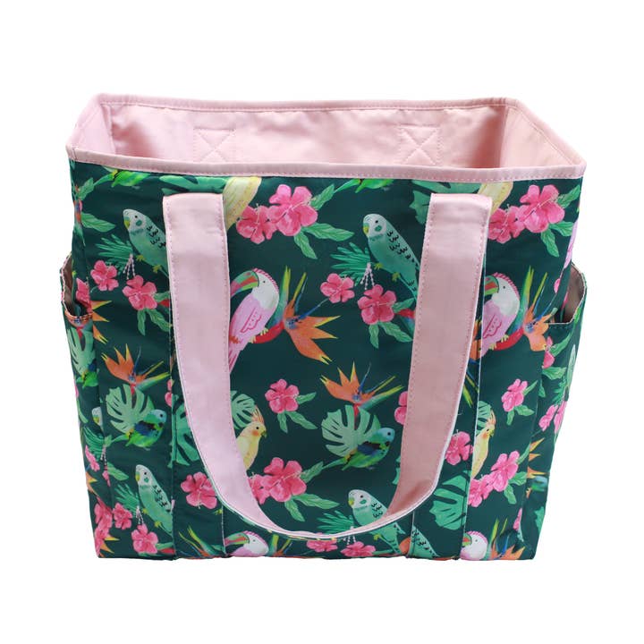 Isla Botánica Tropische Vogels Omkeerbare Strandtas voor wholesale door Emerson and Friends