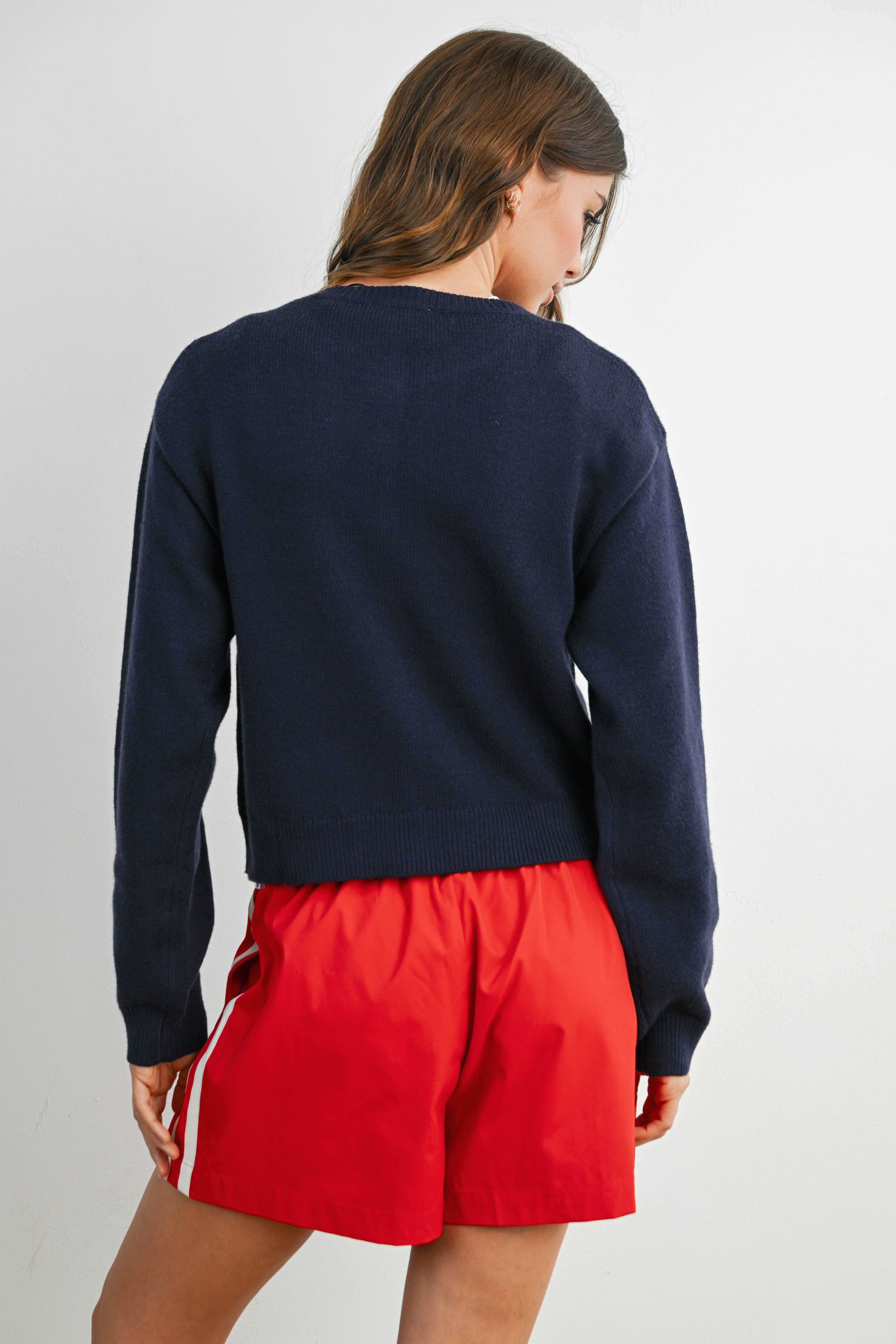 BUTTERMELON - Wholesale Cardigan - Women's - Long Sleeve Buttoned Cropped Cardigan - BMC790639