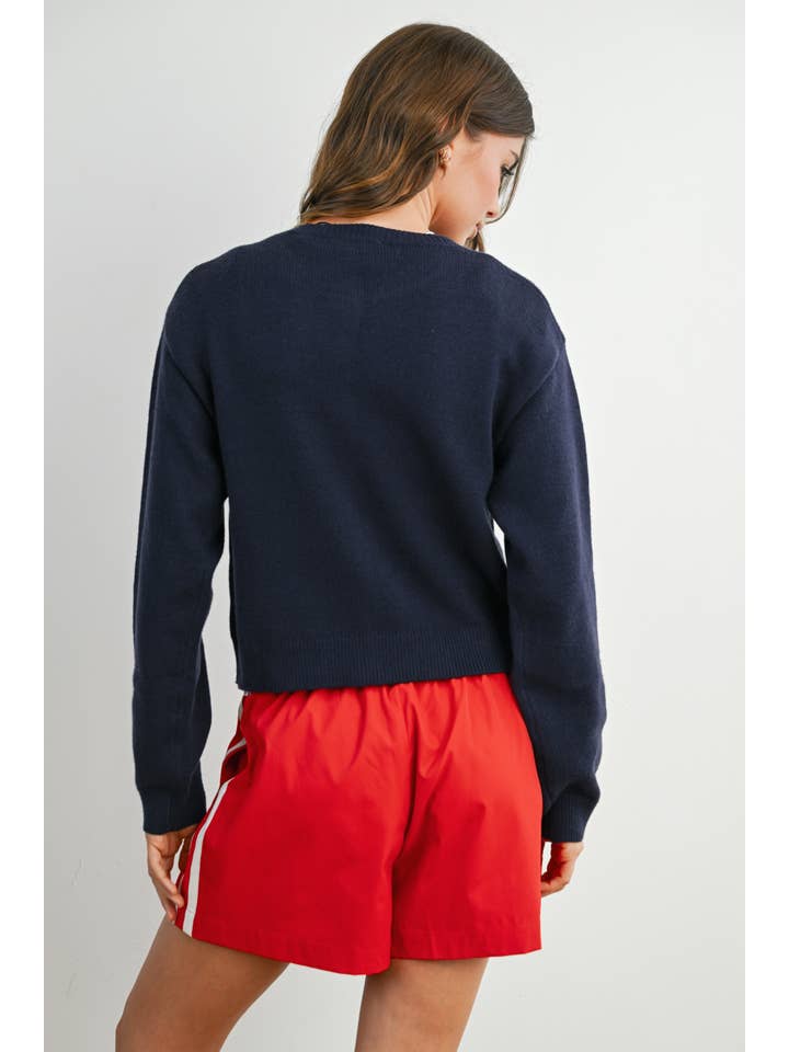 BUTTERMELON - Wholesale Cardigan - Women's - Long Sleeve Buttoned Cropped Cardigan - BMC790639