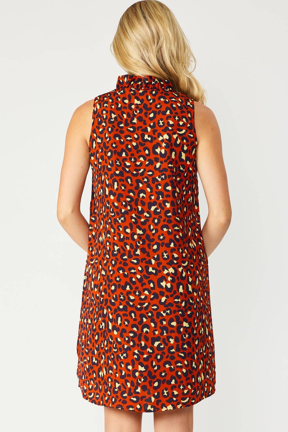 FSL Apparel – Vestido - Mulher por atacado – SD6433 - VESTIDO SEM MANGAS ESTAMPADO COM LEOPARDO8