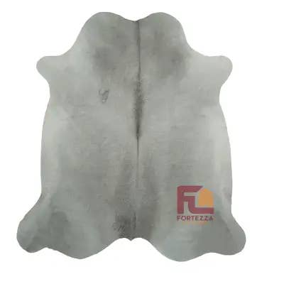 Tapis en cuir de vachette gris | Taille XL 6 pi x 8 pi | pour la vente par Fortezza Leather