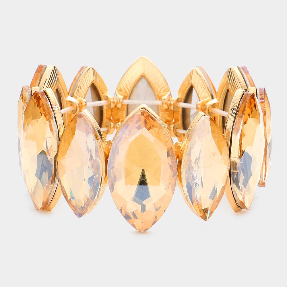 Sensibling Corp. – Pulseira de punho por atacado – Pulseira Marquise Stone Stretch para Noite2