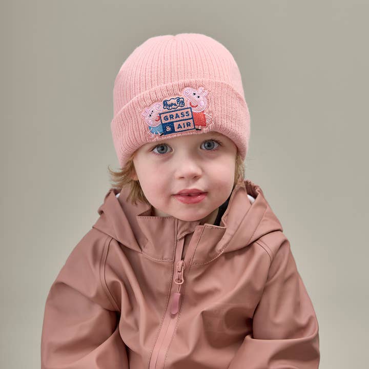 Grass & Air - Venta al por mayor Gorro de lana - Niños - Gorro rosa para niños de Peppa Pig