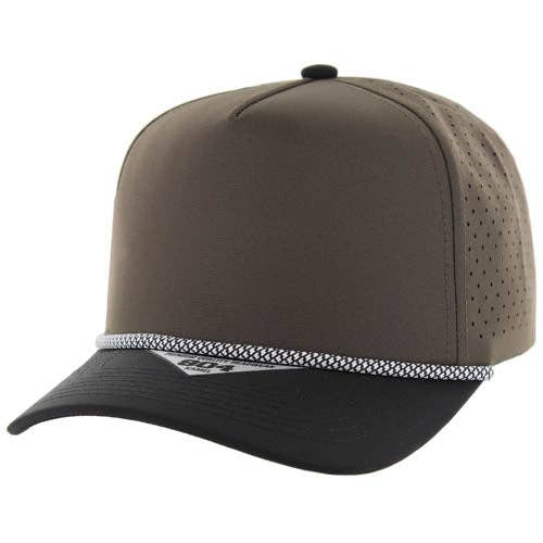 Zion Brand - Wholesale Baseball Cap - Unisex - BLANK 5 PANEL ROPE LASER CUT SNAPBACK BALL CAP3