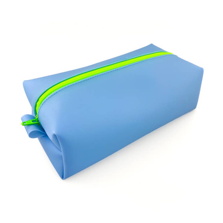Luxe Frosted Jelly Boxy Pouch | sky blue for wholesale by NEON SOL
