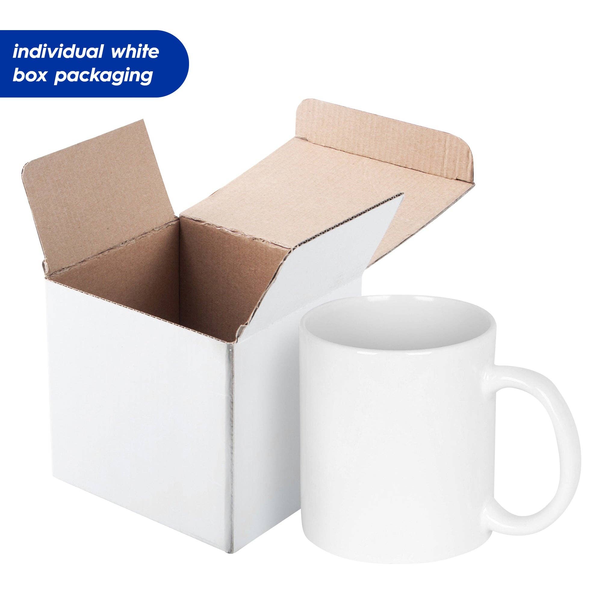 Rinkit Ltd - Wholesale Coffee Mug - 350ml Blank Stoneware Sublimation Mug - White5