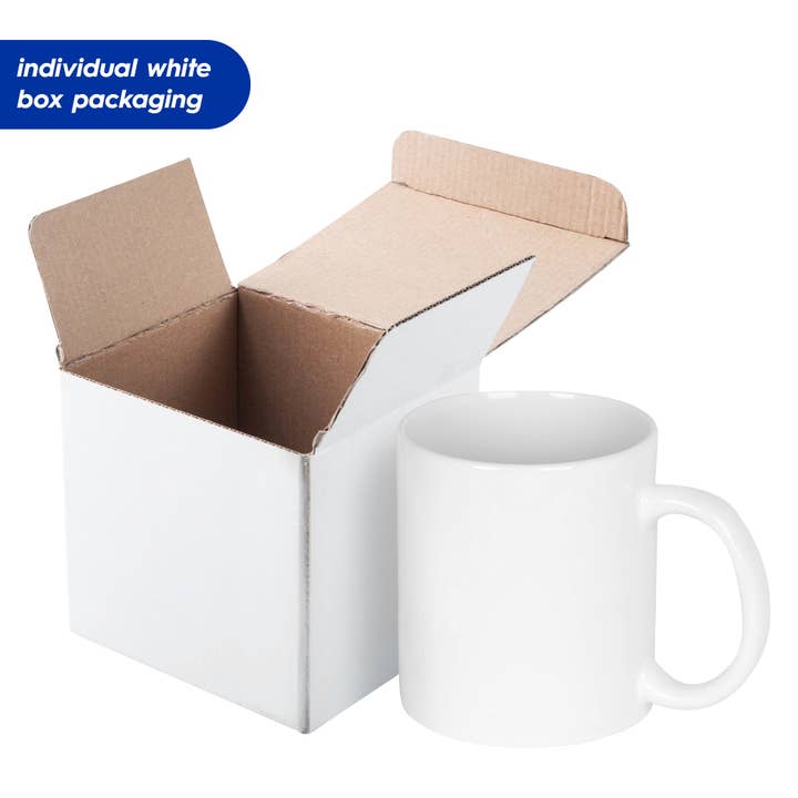 Rinkit Ltd – wholesale Coffee mug – 350ml Blank Stoneware Sublimation Mug - White5