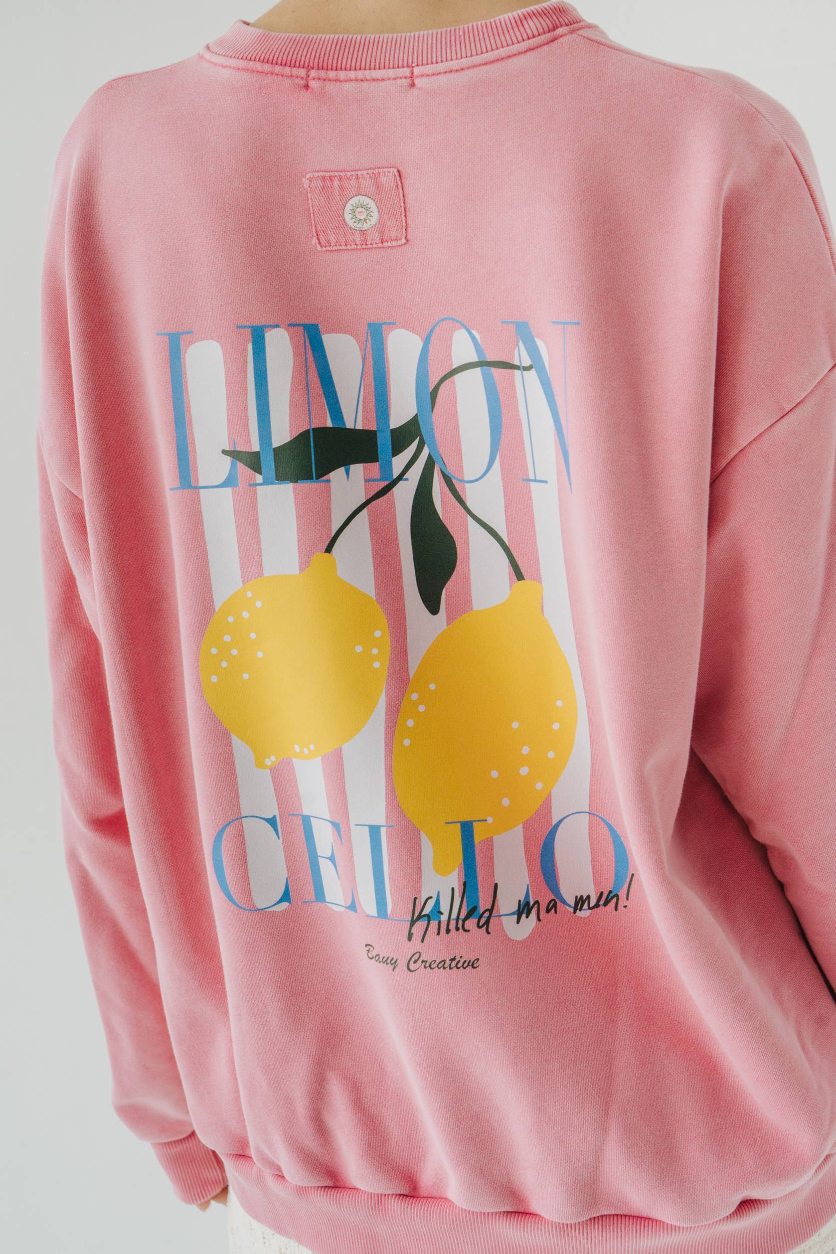 Bauy - Vente Sweat-shirt à imprimés – femme - Pull rose imprimé5