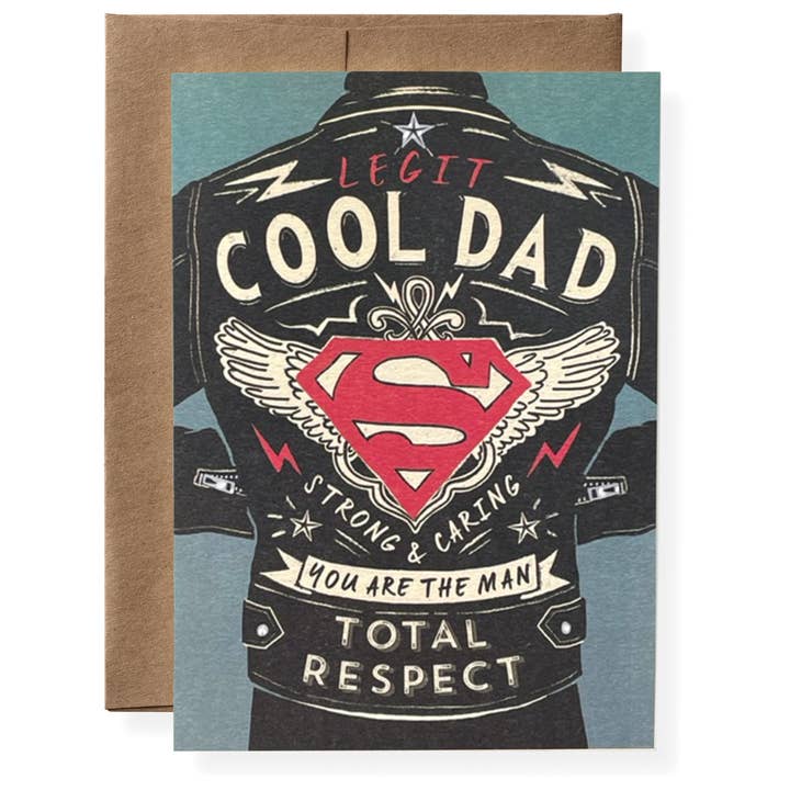 Carte de vœux Cool Dad pour la vente par Karen Adams Designs