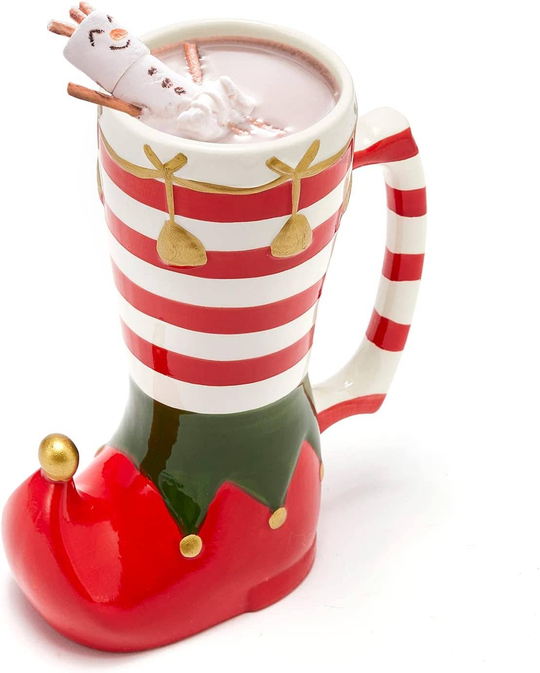 The Wine Savant /  Khen Glassware - Wholesale Coffee Mug - Christmas Elf Boot Mug Large Ceramic Christmas Mug 17oz6