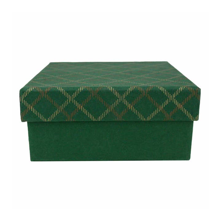 Emartbuy – wholesale Gift box – Handcrafted Chequered Green Gift Boxes - Set of 32