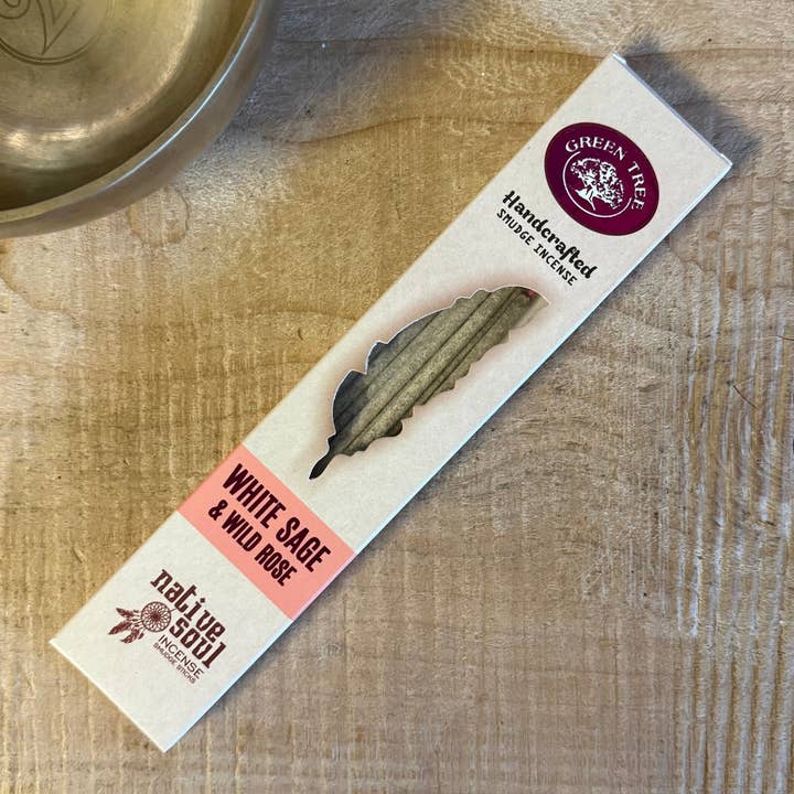 Native Soul White Sage & Wild Rose Smudge Incense – Cleansing & Heart Harmony (15g) for wholesale by Buddha-Buddha