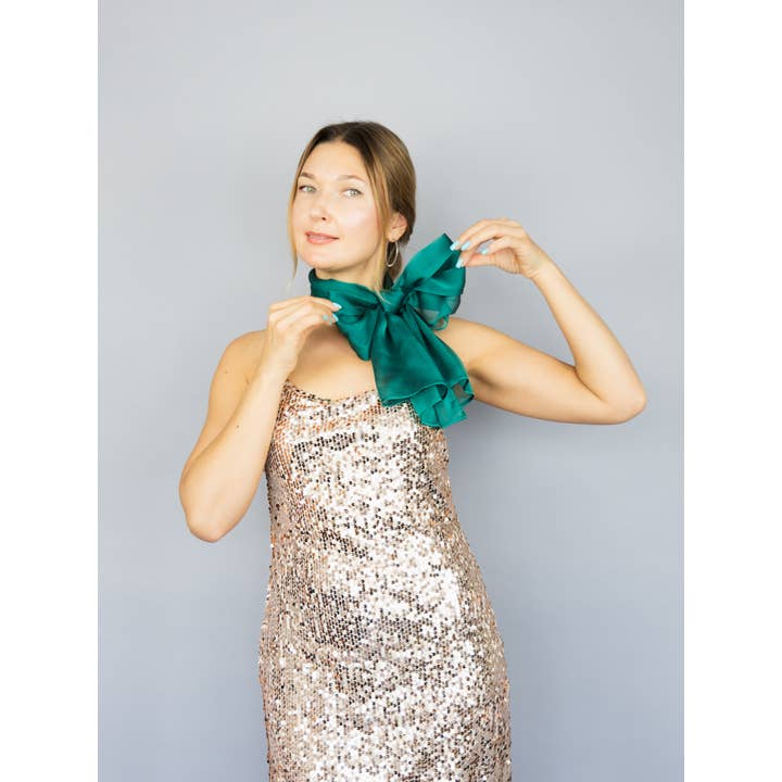 Lys grøn tørklæde langt chiffon tørklæde halstørklæde gennemsigtigt tørklæde for engroshandel hos BridalSpain