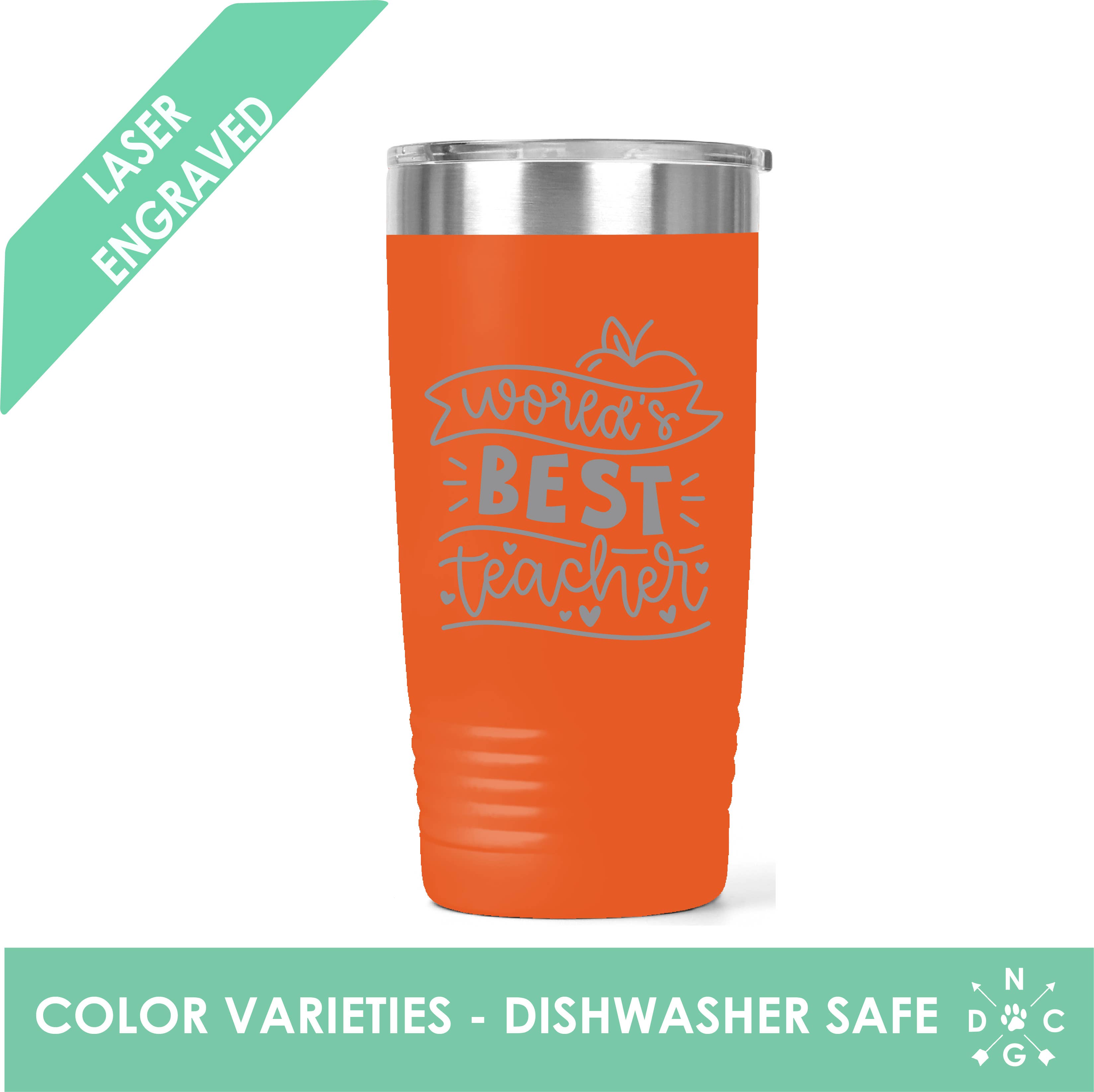 Northern Country Girl Designs, LLC - Vendita all'ingrosso Bicchiere/tazza termica - Tazza da caffè con scritta «Best Teacher» del mondo, regalo per insegnante3