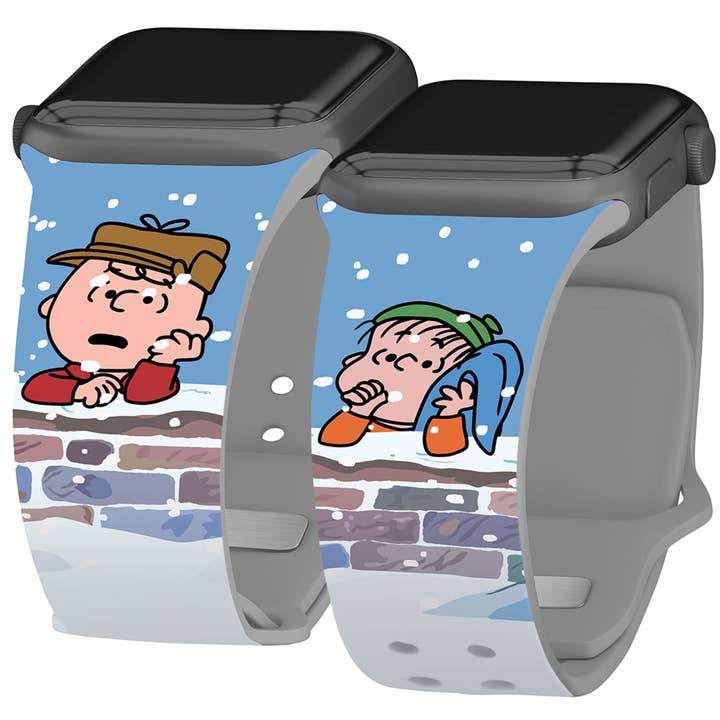 Affinity Bands – Pulseira de relógio - Mulher por atacado – Pulseira Peanuts Charlie Brown Natal HD Apple Watch