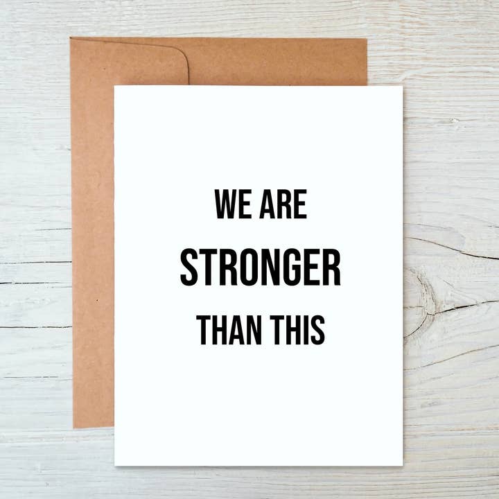 Card "We are stronger than this" for wholesale by Pentionery