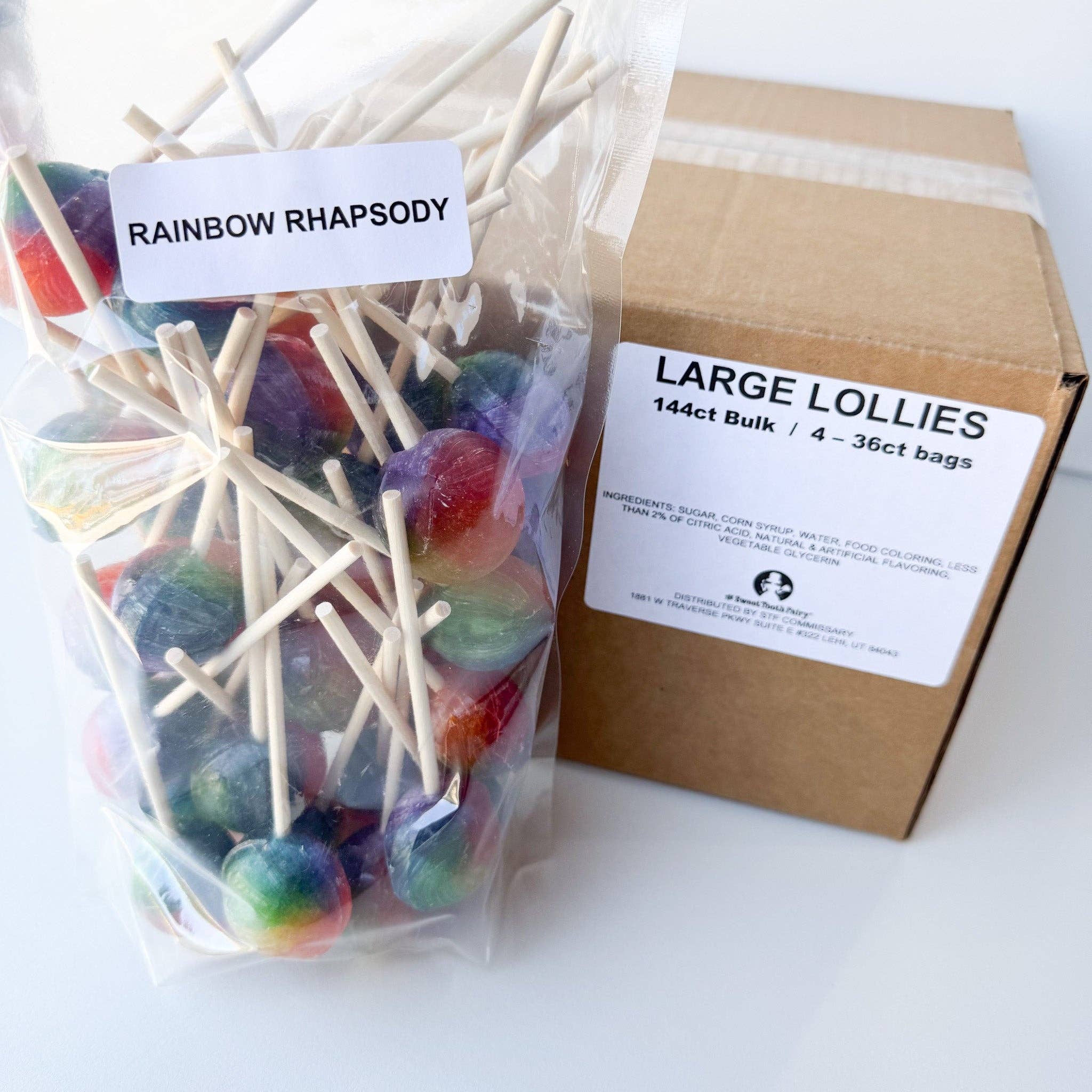 Candy Making Co. - Wholesale Lollipop - Large Lollies: Rainbow Rhapsody Lollipop Candy3