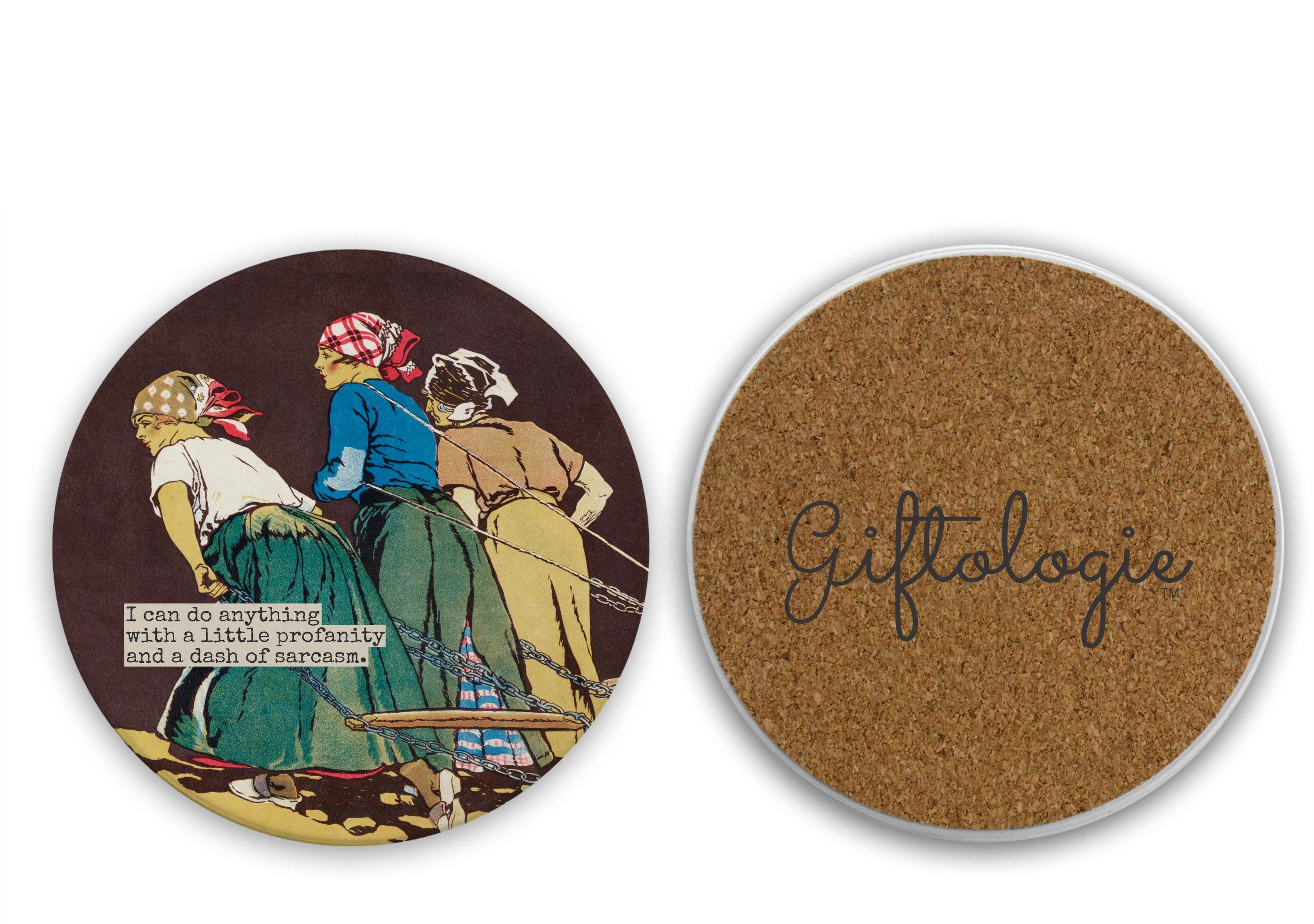 Giftologie - Wholesale Coasters - Mid-Century Modern, Sarcasm Coaster - Funny Quote  0