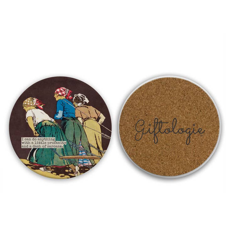 Giftologie - Wholesale Coasters - Mid-Century Modern, Sarcasm Coaster - Funny Quote