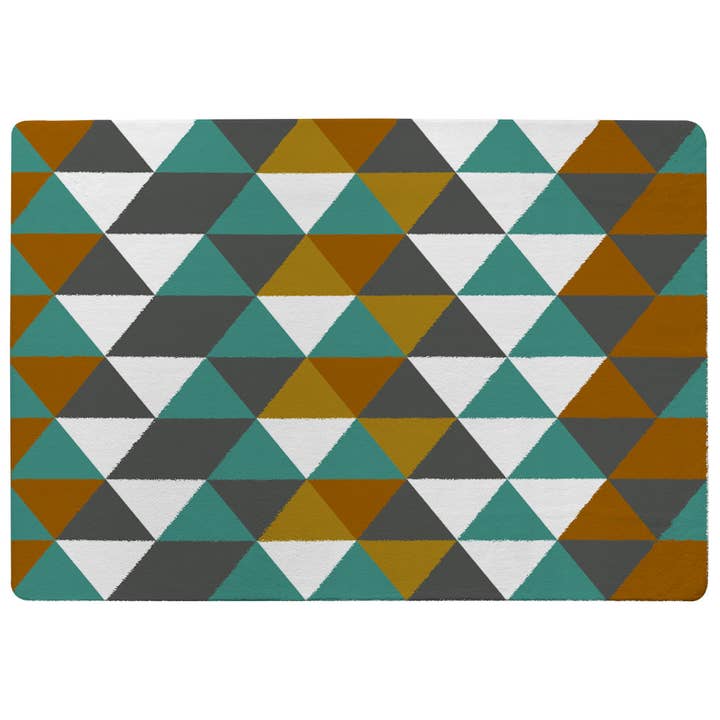 Triangles géométriques d'automne (tapis) pour la vente par Benjamin Tate Design