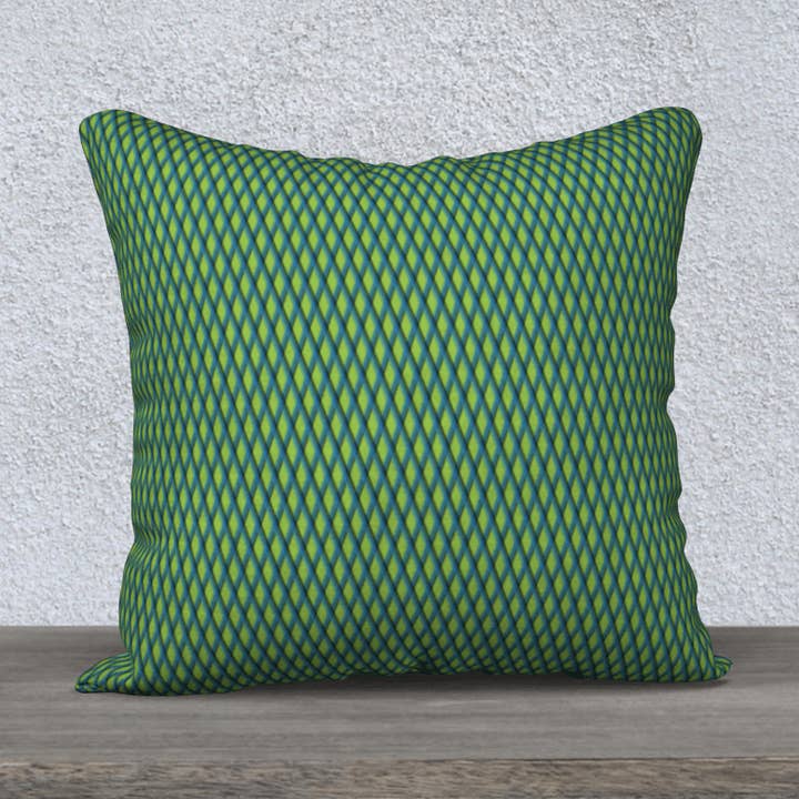 Ozeanblaues quadratisches Akzentkissen — Blau und Grün, 45,7 cm 🇨🇦 für den Großhandel von The Wheaten Store