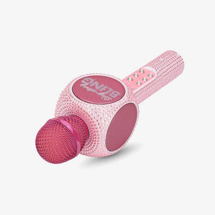 Trend Tech Brands - Wholesale Speakers - Pink Bling Karaoke Microphone & Bluetooth Speaker7