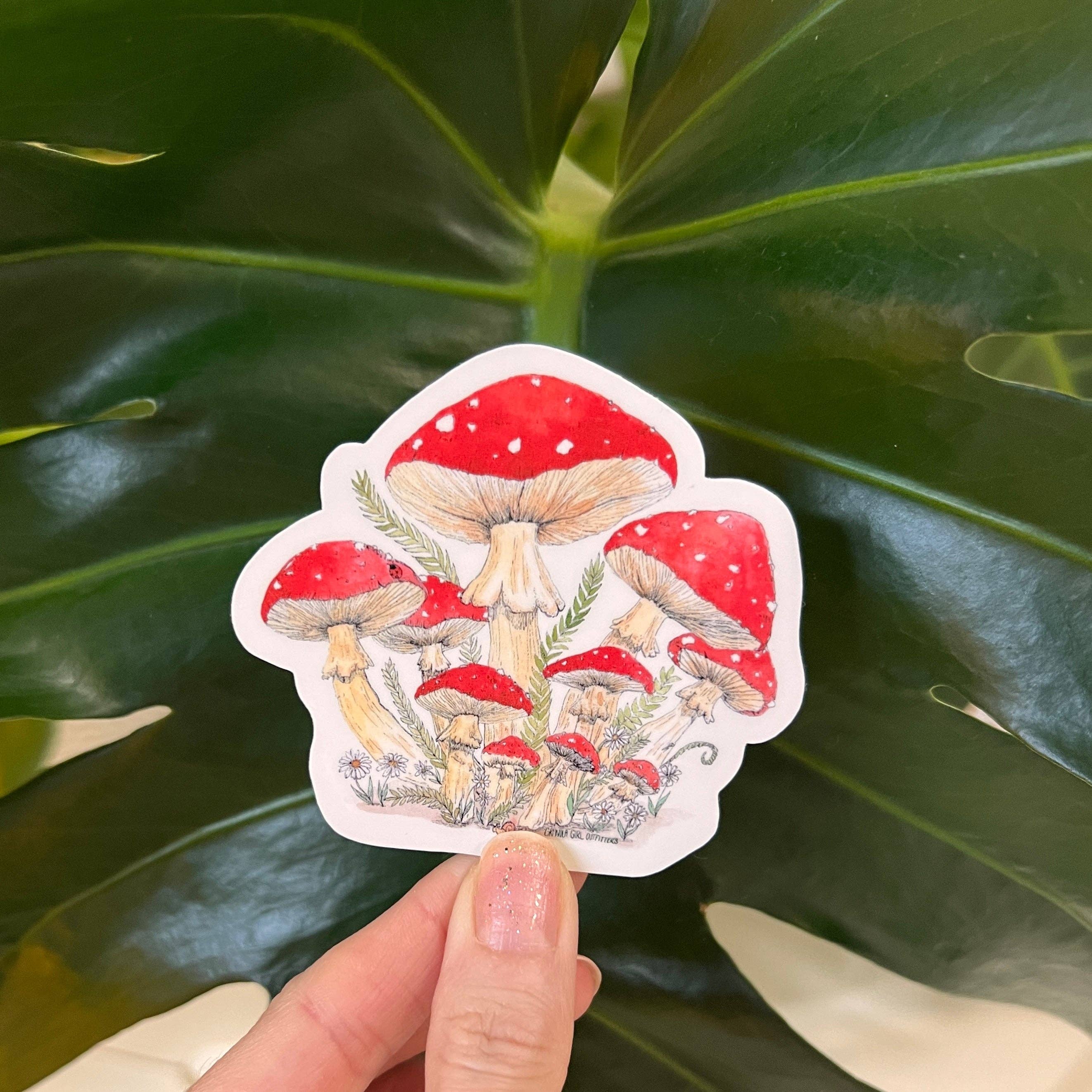 Granola Girl Outfitters - Wholesale Sticker - Red Cap Mushroom Sticker - Light-weight / Indoor: 🌿📖4